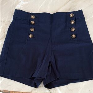 Loft Navy Button-Detail Women's Shorts